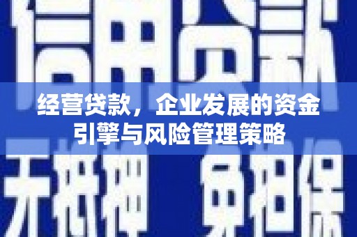 南康经营贷款，企业发展的资金引擎与风险管理策略