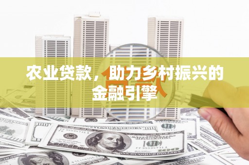南康农业贷款，助力乡村振兴的金融引擎