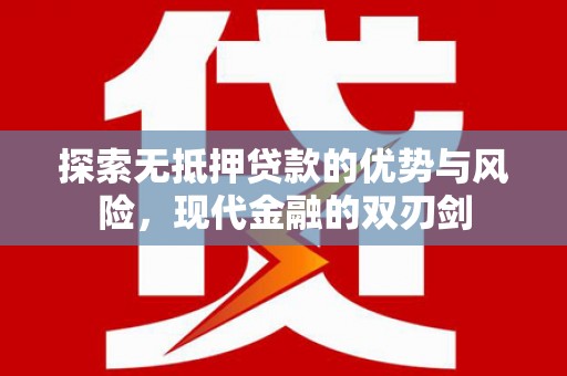 南康探索无抵押贷款的优势与风险，现代金融的双刃剑