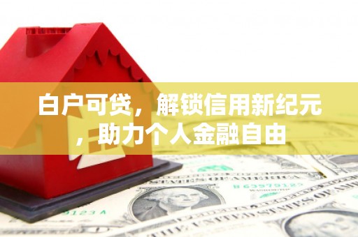 南康白户可贷，解锁信用新纪元，助力个人金融自由