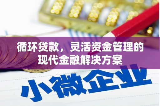 南康循环贷款，灵活资金管理的现代金融解决方案