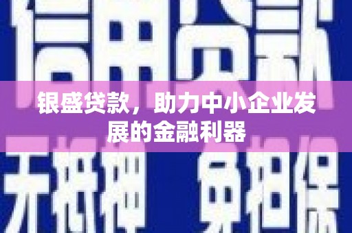 南康银盛贷款，助力中小企业发展的金融利器
