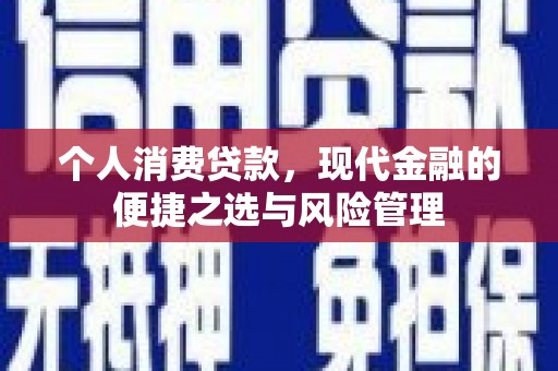 南康个人消费贷款，现代金融的便捷之选与风险管理