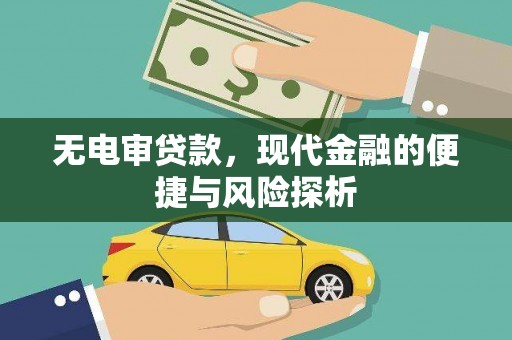 南康无电审贷款，现代金融的便捷与风险探析