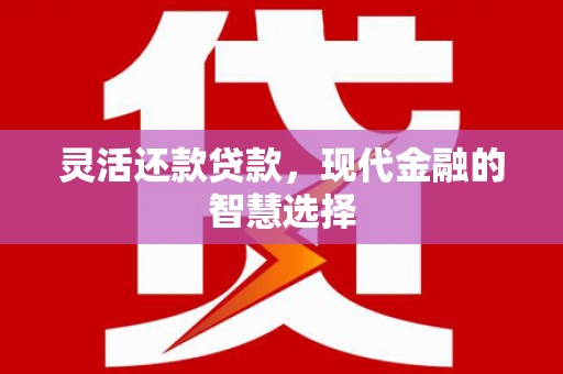 南康灵活还款贷款，现代金融的智慧选择