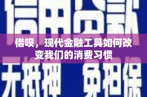 南康借呗，现代金融工具如何改变我们的消费习惯