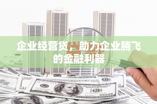 南康企业经营贷，助力企业腾飞的金融利器