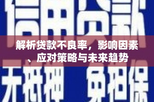 南康解析贷款不良率，影响因素、应对策略与未来趋势