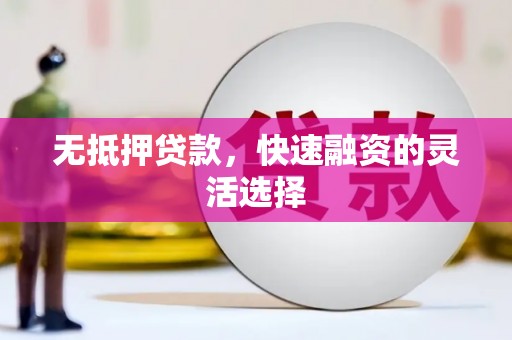 南康无抵押贷款，快速融资的灵活选择