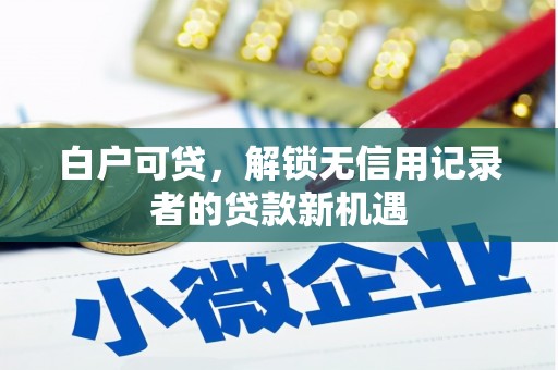 南康白户可贷，解锁无信用记录者的贷款新机遇