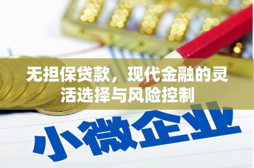 南康无担保贷款，现代金融的灵活选择与风险控制