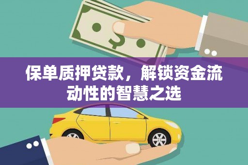 南康保单质押贷款，解锁资金流动性的智慧之选