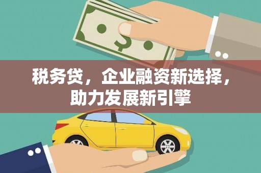 南康税务贷，企业融资新选择，助力发展新引擎