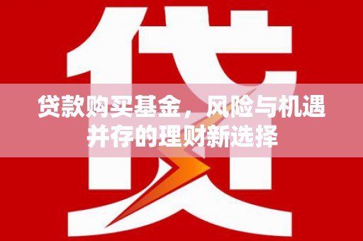 南康贷款购买基金，风险与机遇并存的理财新选择