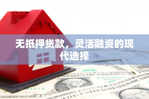南康无抵押贷款，灵活融资的现代选择