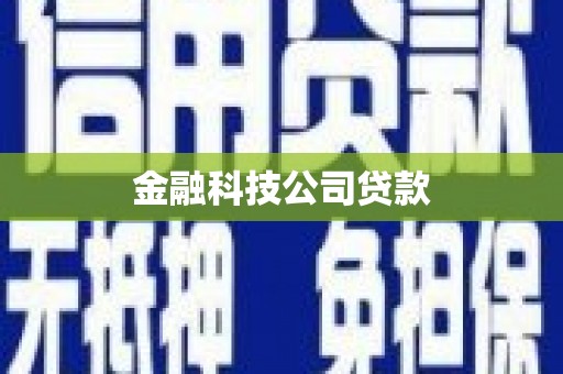 南康金融科技公司贷款