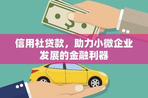 南康信用社贷款，助力小微企业发展的金融利器