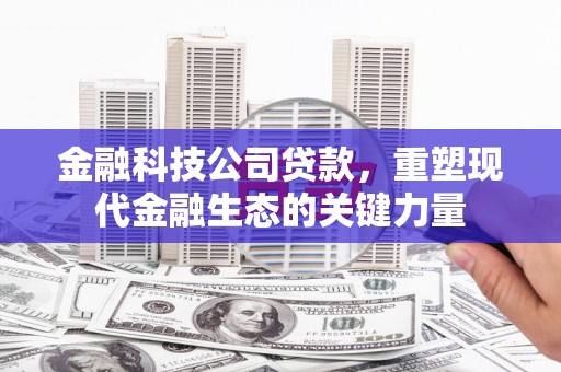 南康金融科技公司贷款，重塑现代金融生态的关键力量