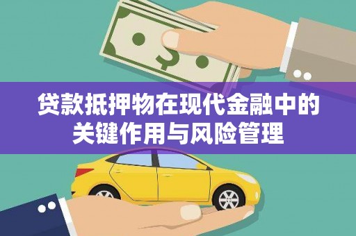南康贷款抵押物在现代金融中的关键作用与风险管理