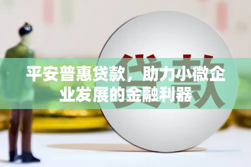 南康平安普惠贷款，助力小微企业发展的金融利器