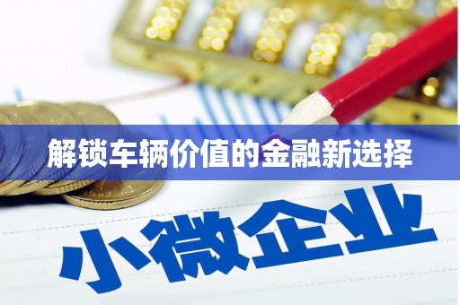 南康解锁车辆价值的金融新选择