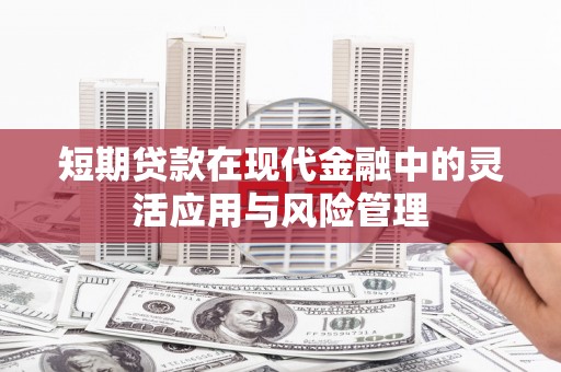 南康短期贷款在现代金融中的灵活应用与风险管理