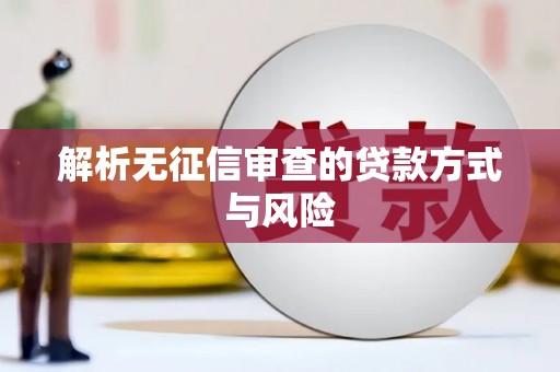 南康解析无征信审查的贷款方式与风险