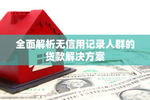 南康全面解析无信用记录人群的贷款解决方案